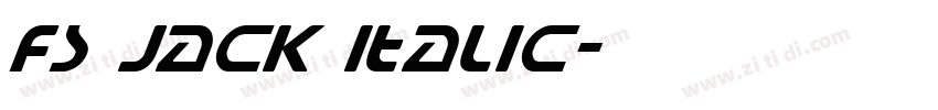 FS Jack Italic字体转换 FS Jack Italic字体转换